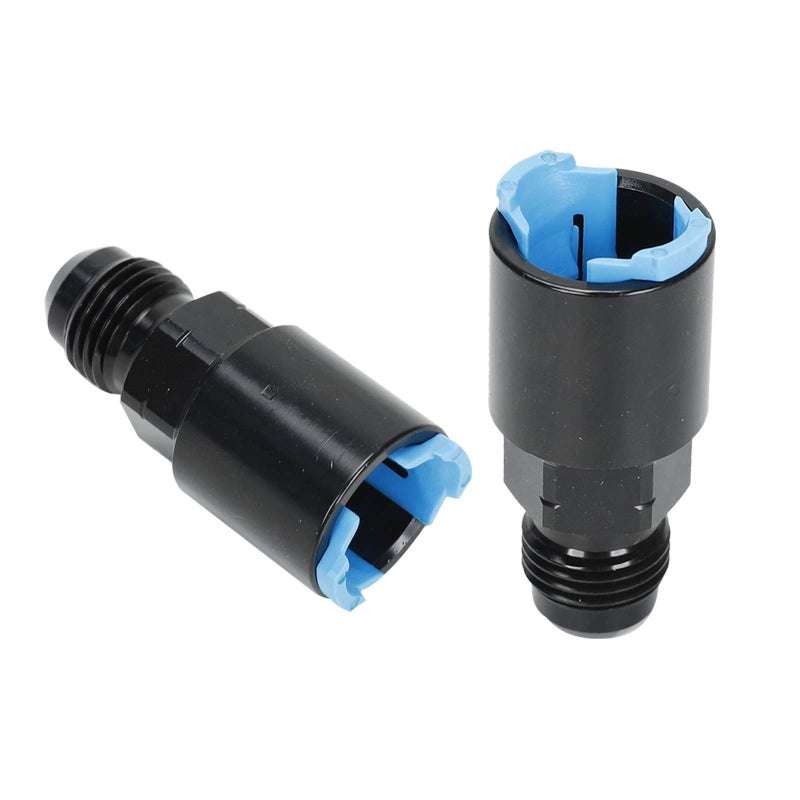 SUPERFASTRACING Fuel Rail Adapter Fittings Feed/Return -6AN EFI AN6 Push ON - Image 1